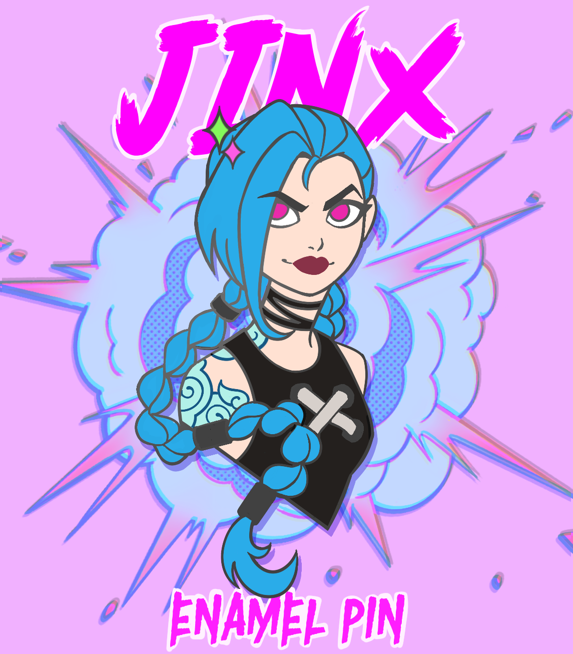 Jinx Enamel Pin – weirdtakoyaki