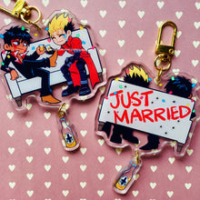 Load image into Gallery viewer, JUST MARRIED Vashwood acrylic keychain
